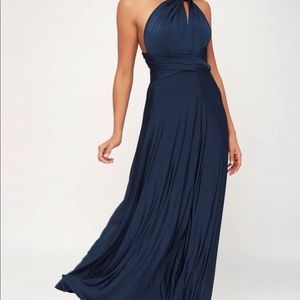 lulus always stunning navy convertible dress